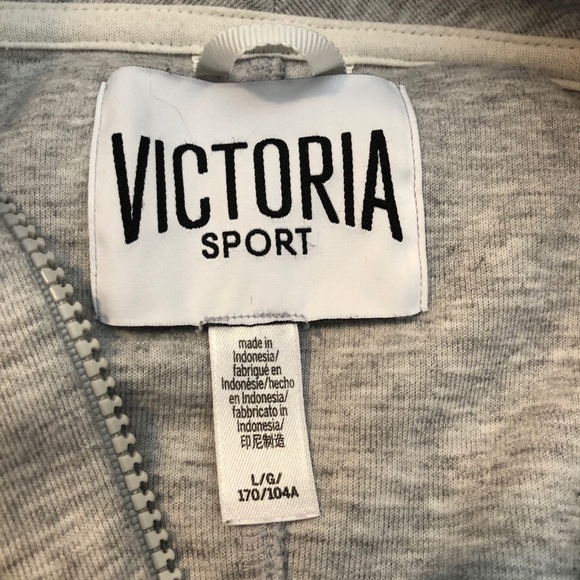 Victoria's Secret sport gray zip up sweater - Picture 6 of 6